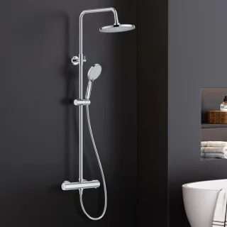 Regendouche set chroom