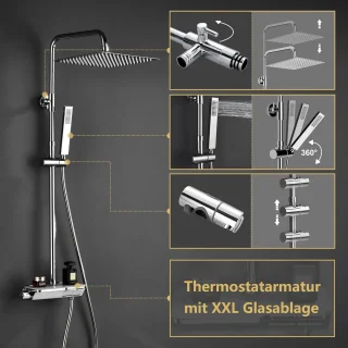 Regendouche Set Chroom