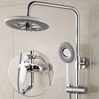 Regendouche set chroom
