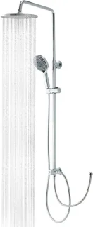 Regendouche Set - Douchesysteem Wandmontage - Badkamer Vernieuwen - XXL Douchekop - 25 cm - Chroom