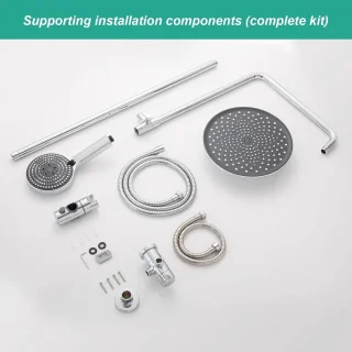 Regendouche Set - Douchesysteem Wandmontage - Badkamer Vernieuwen - XXL Douchekop - 25 cm - Chroom