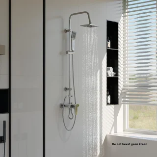 Regendouche set - douchesysteem wandmontage met handdouche slang