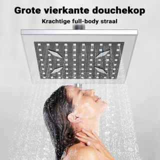 Regendouche set - douchesysteem wandmontage met handdouche slang