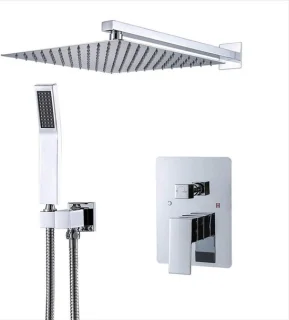 Regendouche set inbouw chroom