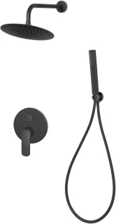 Regendouche set inbouw zwart