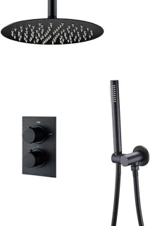 Regendouche set mat zwart