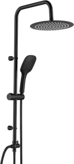 Regendouche set met 25 cm hoofddouche in mat zwart