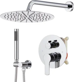 Regendouche set met handdouche 30 cm chroom