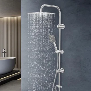 Regendouche set met handdouche chroom