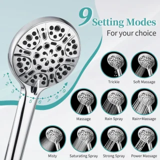 Regendouche set met handdouche - Chroom