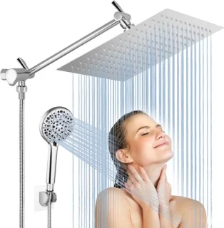 Regendouche set met handdouche - Chroom