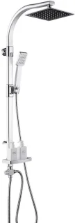Regendouche set met handdouche, hoofddouche 25x25 cm, verchroomd