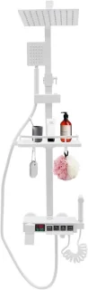 Regendouche set met kraan 20x20 cm wit