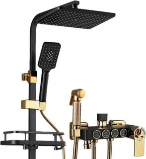 Regendouche set opbouw chroom