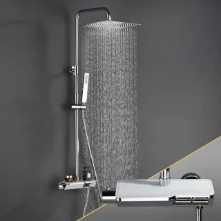 Regendouche-set RVS