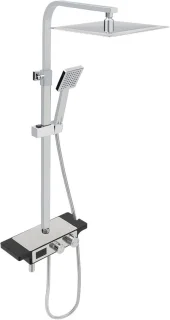 Regendouche set thermostaatkraan 25x25x115 cm chroom