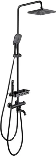 Regendouche set thermostatische kraan 13 inch zwart