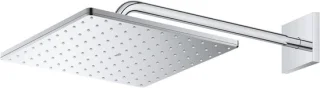 Regendouche set vierkant, 422 mm, chroom