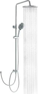 Regendouche set wandmontage 25 cm chroom