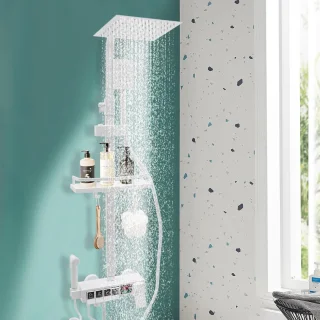 Regendouche set wandmontage wit