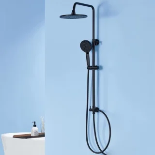 Regendouche set zonder kraan 250 mm zwart
