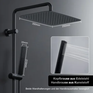 Regendouche Set Zwart