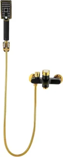 Regendouche set zwart goud