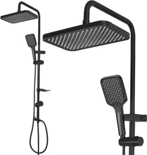 Regendouche set zwart mat
