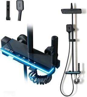 Regendouche set zwart