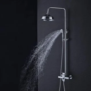 Regendouche Systeem 8 inch Wandmontage Chroom