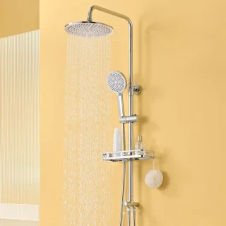 Regendouche systeem met hoofddouche, Ø250 mm, chroom