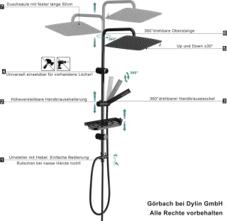 Regendouche systeem