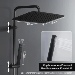 Regendouche Systeem Zwart RVS