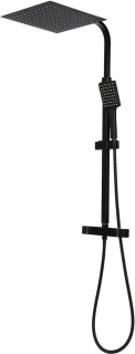 Regendouche thermostaatset – vierkante hoofddouche 30x30 cm matzwart