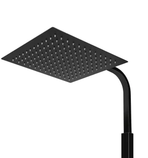 Regendouche thermostaatset – vierkante hoofddouche 30x30 cm matzwart