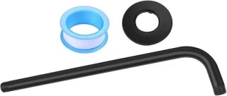 Regendouche verlengarm RVS zwart rond 40cm