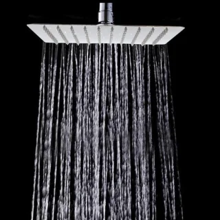 Regendouche vierkant 10 inch zilverkleurig