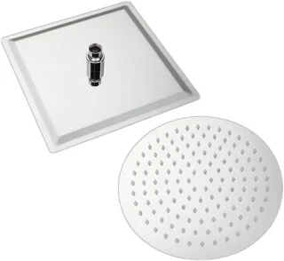 Regendouche vierkant 15 cm zilver