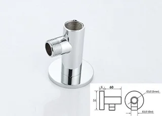 Regendouche vierkant 20,3 cm chroom
