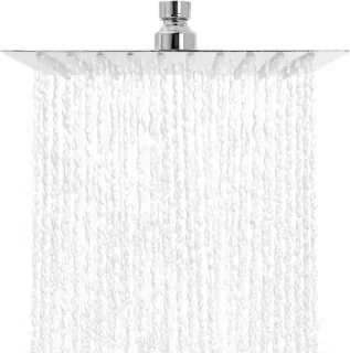 Regendouche vierkant 20cm rvs met chroom