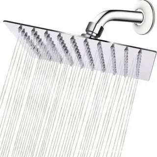 Regendouche Vierkant 40 cm - Roestvrij staal - Zilver