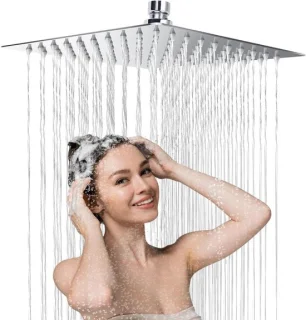 Regendouche vierkant - douchekop rvs - 254 cm - zilver