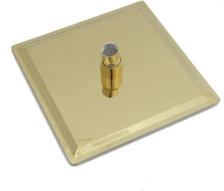 Regendouche vierkant goud 20 cm
