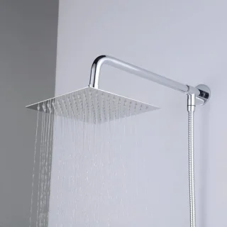 Regendouche wandhouder 203 cm vierkante douchekop chroom