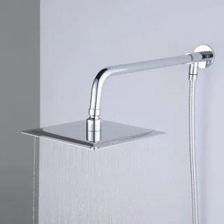 Regendouche wandhouder 203 cm vierkante douchekop chroom