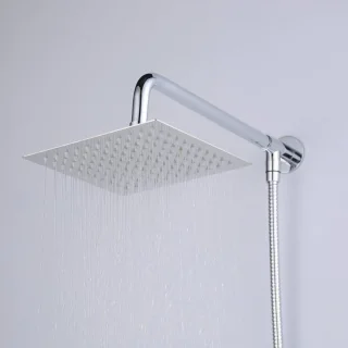 Regendouche wandhouder 203 cm vierkante douchekop chroom