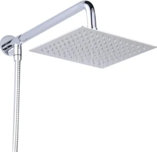 Regendouche wandhouder 203 cm vierkante douchekop chroom