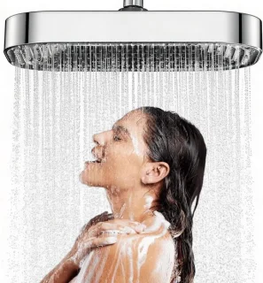 Regendouche XXL 13 inch Ovaal Chroom