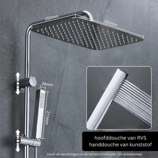 Regendouche Zilver Zonder Kraan