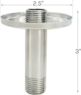 Regendouchearm plafondmontage 3 inch geborsteld nikkel
